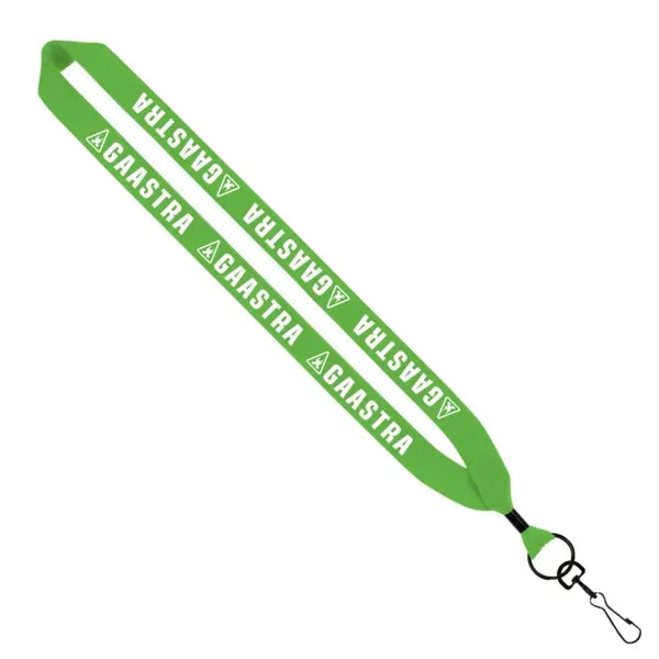 1" Cotton Lanyard with Metal Crimp & Swivel Snap Hook