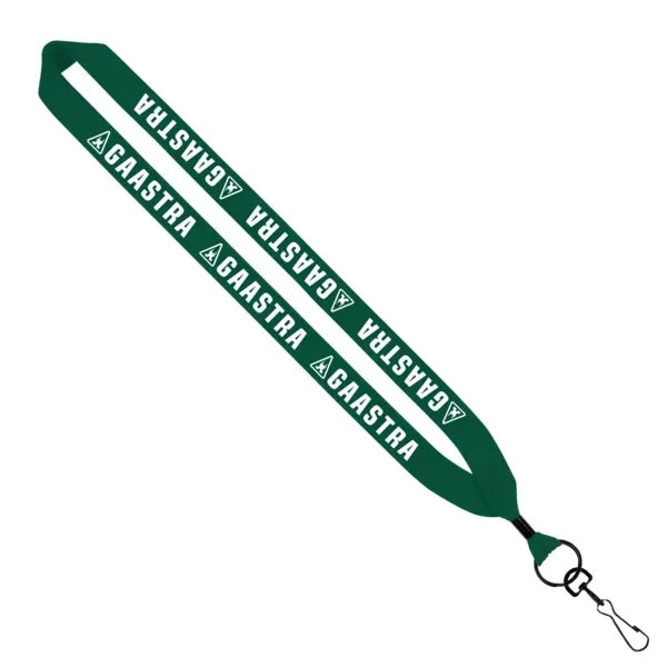 1" Cotton Lanyard with Metal Crimp & Swivel Snap Hook