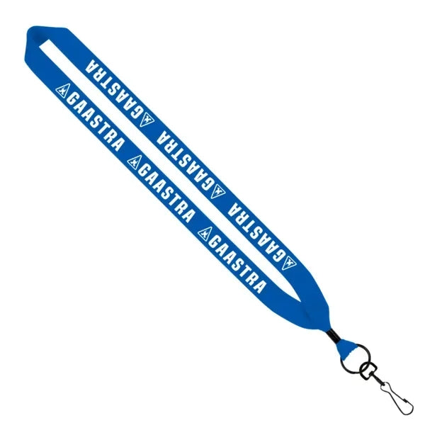 1" Cotton Lanyard with Metal Crimp & Swivel Snap Hook