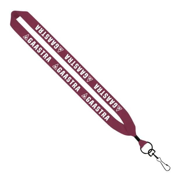 1" Cotton Lanyard with Metal Crimp & Swivel Snap Hook