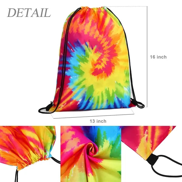 Tie Dye Drawstring Backpack