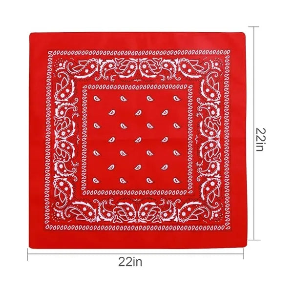 22" Full Color Custom Premium 60S Cotton Bandana