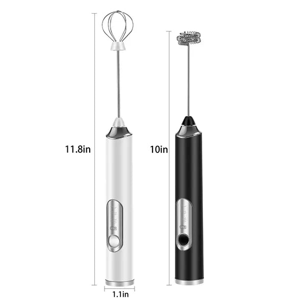 Milk Frother Handheld with 3 Heads
