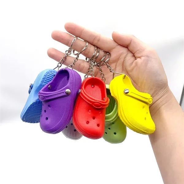 Mini Cute Hole Sandal Pendant Slipper Shoe Keychain