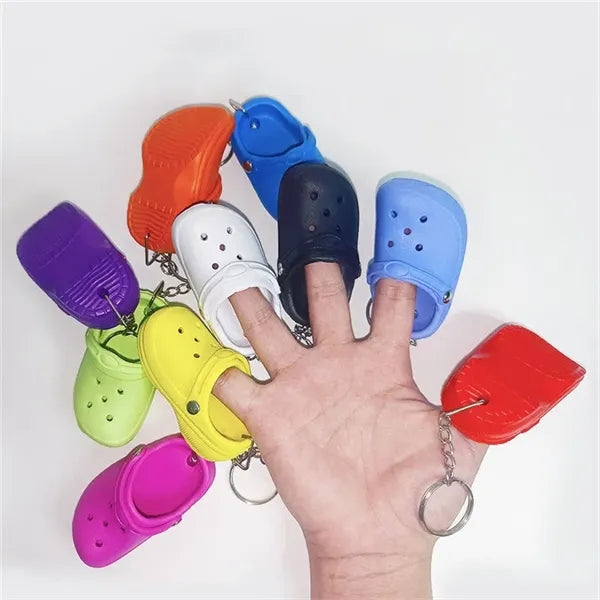 Mini Cute Hole Sandal Pendant Slipper Shoe Keychain