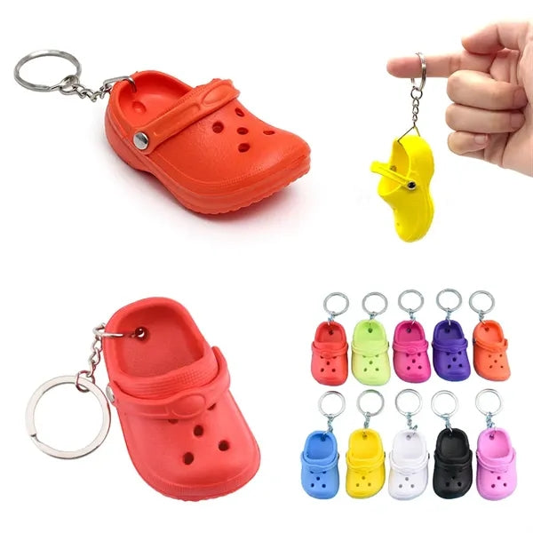 Mini Cute Hole Sandal Pendant Slipper Shoe Keychain