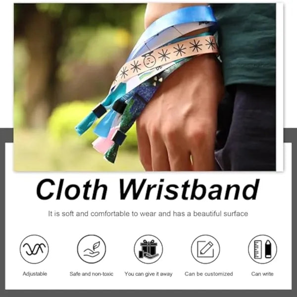 Full Color Disposable Ribbon Bracelet