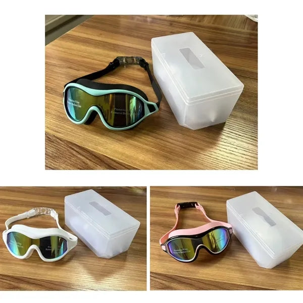 Anti Fog Large Frame Swimming Goggles With Silicone Seal