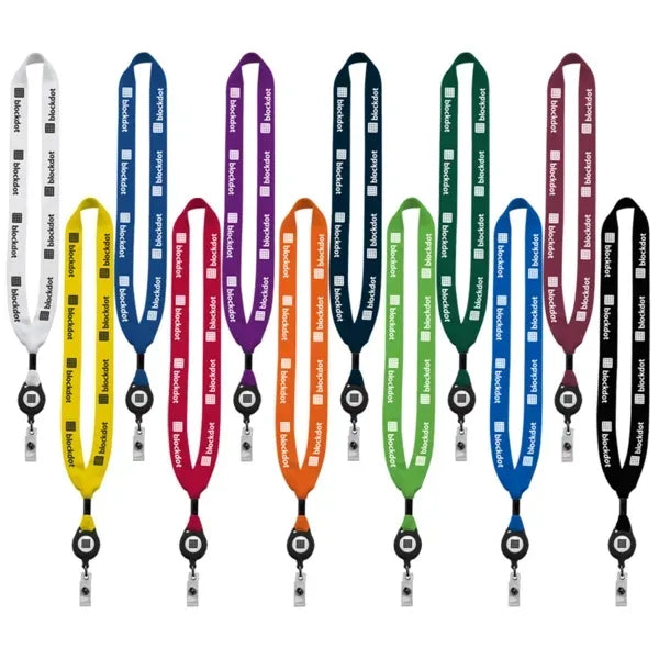 3/4" Cotton Lanyard with Retractable Zip Cord