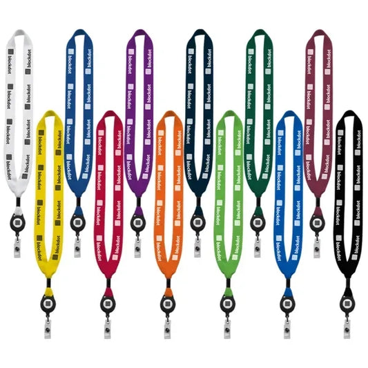 3/4" Cotton Lanyard with Retractable Zip Cord