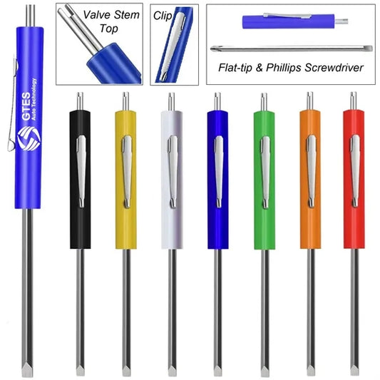 Reversible Screwdriver with Valve Stem Top