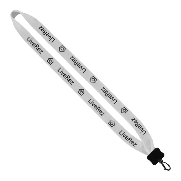 3/4" Cotton Lanyard with Plastic Clamshell & Swivel Snap Hoo