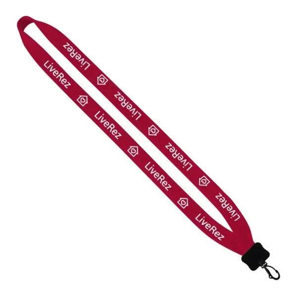 3/4" Cotton Lanyard with Plastic Clamshell & Swivel Snap Hoo