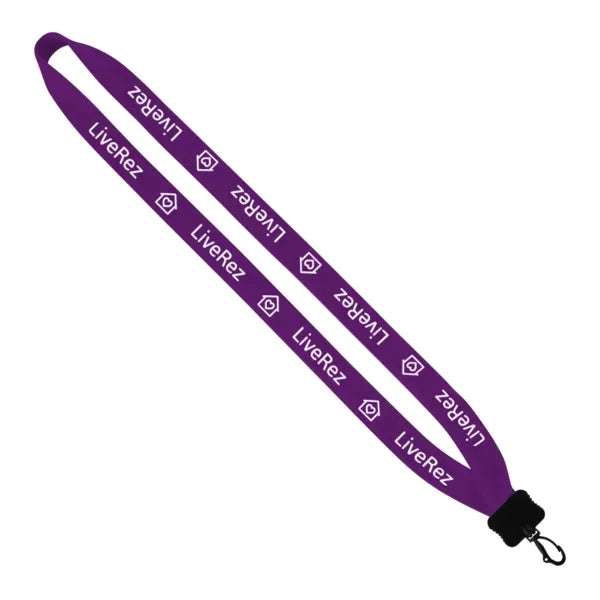 3/4" Cotton Lanyard with Plastic Clamshell & Swivel Snap Hoo