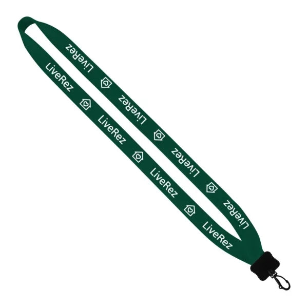 3/4" Cotton Lanyard with Plastic Clamshell & Swivel Snap Hoo