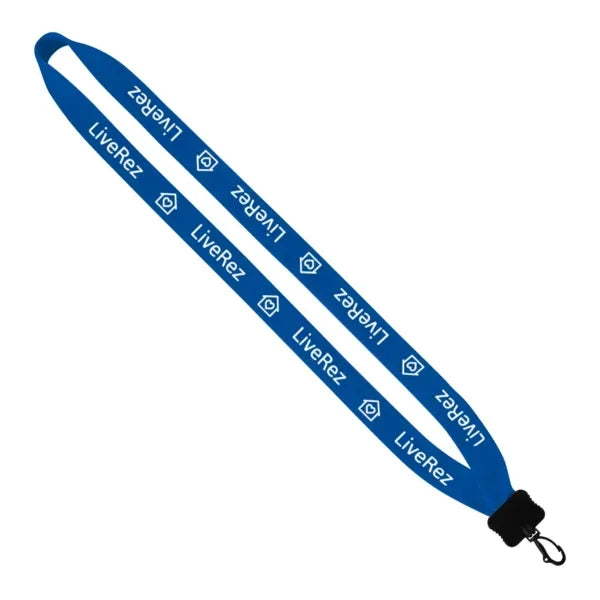 3/4" Cotton Lanyard with Plastic Clamshell & Swivel Snap Hoo