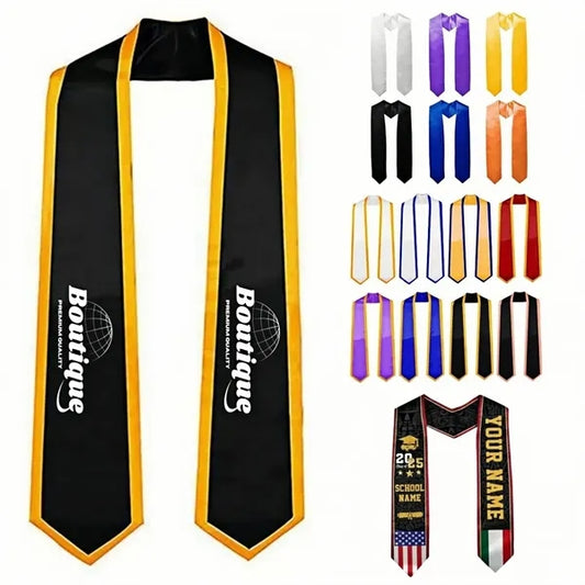 Graduation Satin Honor Stole For Bachelor And Doctoral Gown