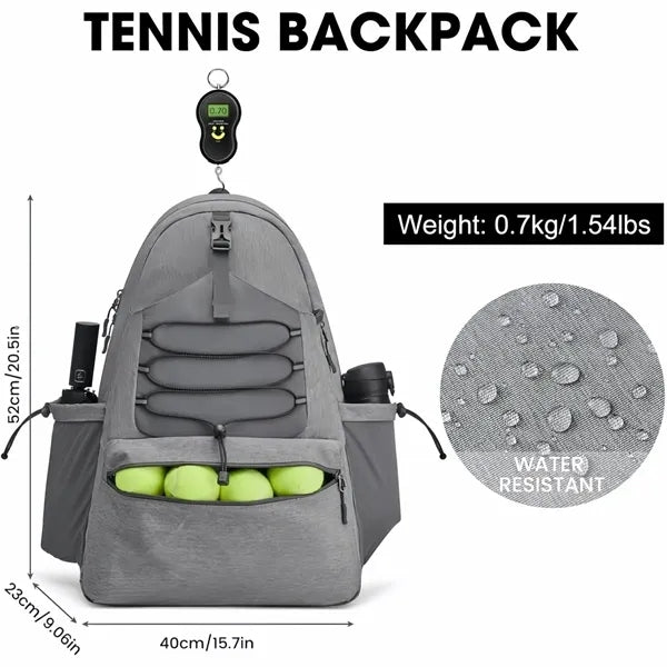 48L Tennis Backpack With Shoe Compartment And Racket Holder