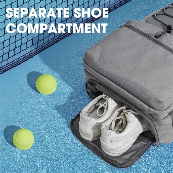48L Tennis Backpack With Shoe Compartment And Racket Holder