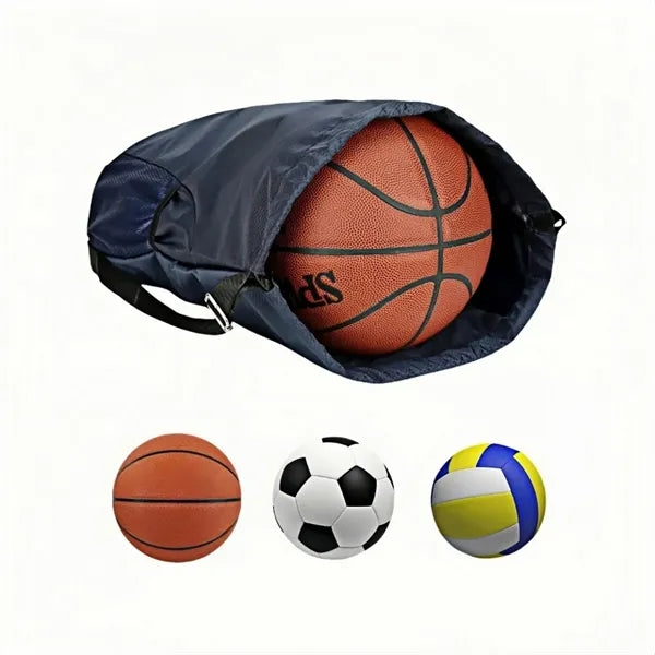 Drawstring Sports Backpack With Mesh Sides And Dual Straps
