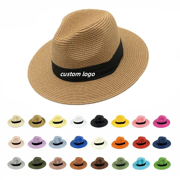 Unisex Stylish Wide Brim Beach Cowboy Sun Straw Panama Hat