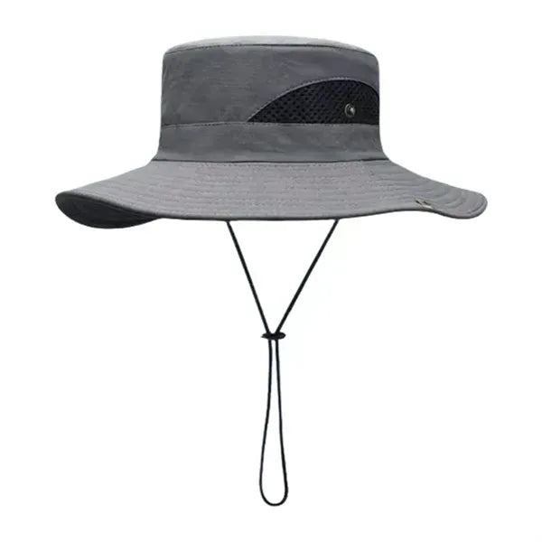 Lightweight Polyester Wide Brim Sun Bucket Hat ( Unisex )