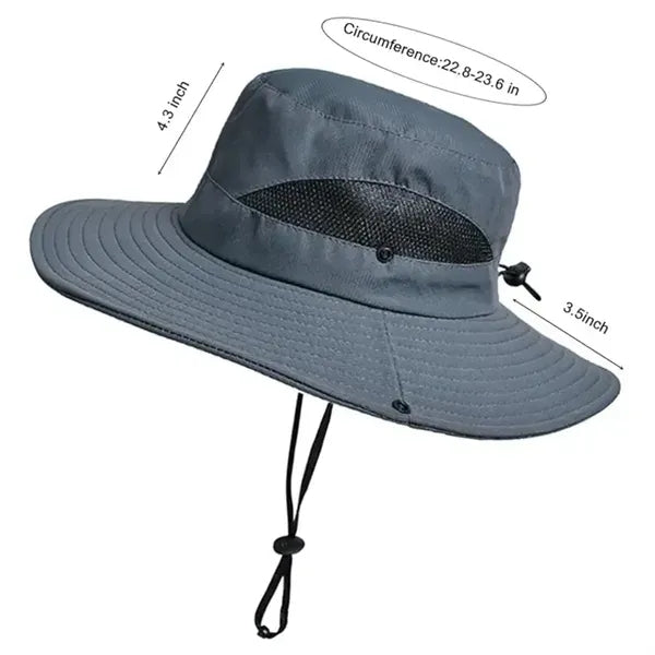 Lightweight Polyester Wide Brim Sun Bucket Hat ( Unisex )