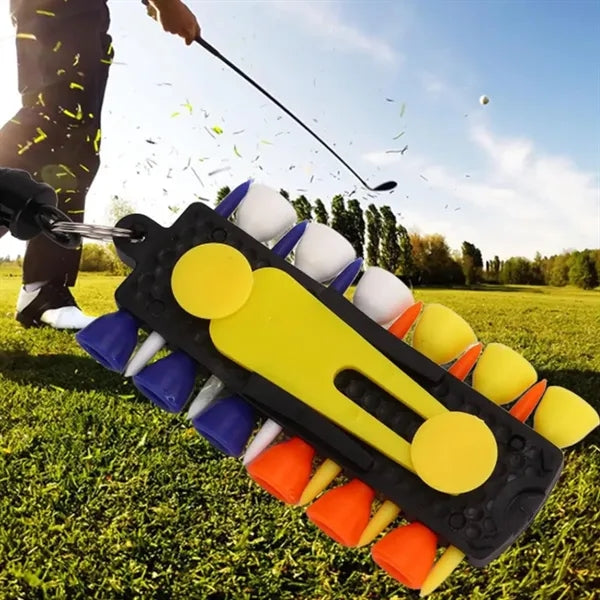 Golf Tee Holder with Ball Markers