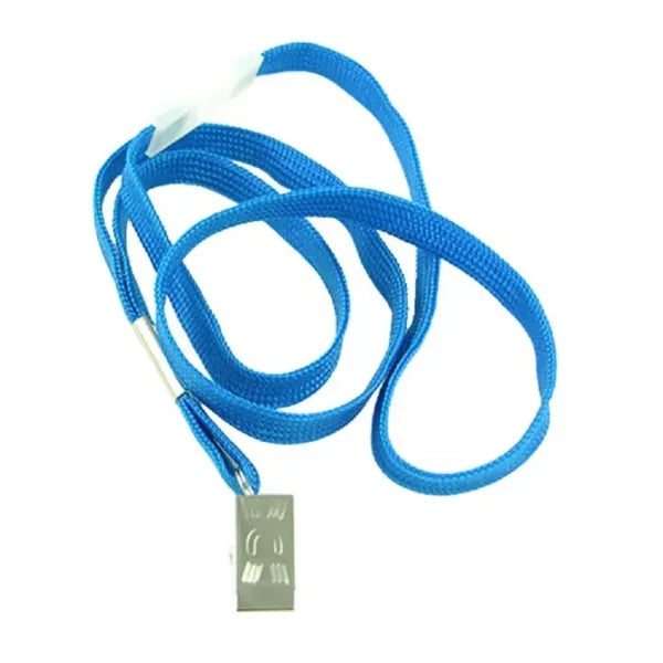Flat Nylon Breakaway Lanyard with Bulldog Clip