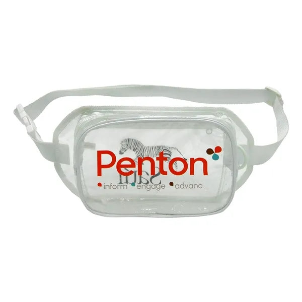 2-Zip Clear Crescent Fanny Pack