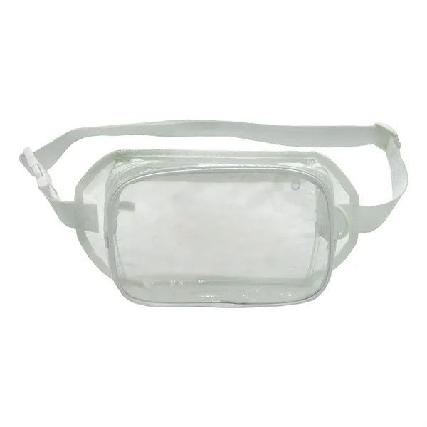 2-Zip Clear Crescent Fanny Pack