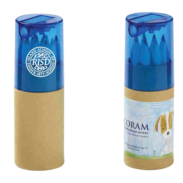 Colored Pencil Set in Tube with Sharpener