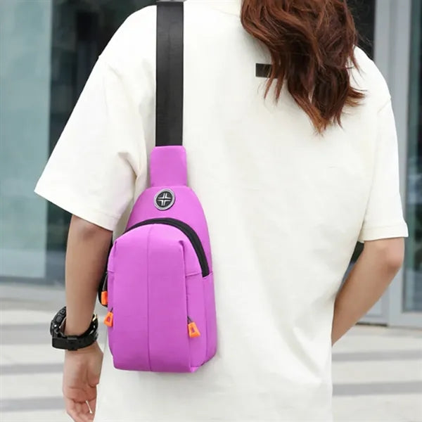 Travel Outdoor Crossbody Sling Bag w/ Headphone Jack
