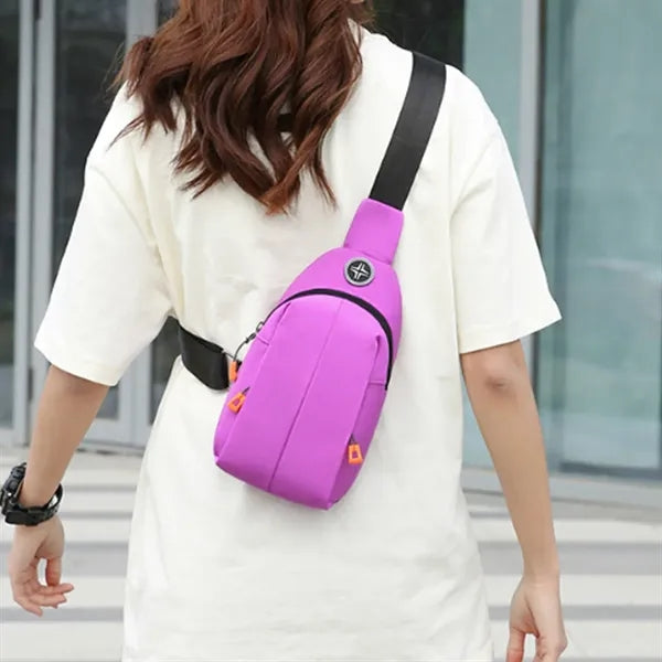Travel Outdoor Crossbody Sling Bag w/ Headphone Jack