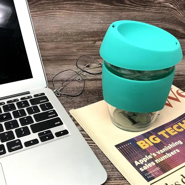 12oz. Double Wall Insulated Glass Tumbler with Lid
