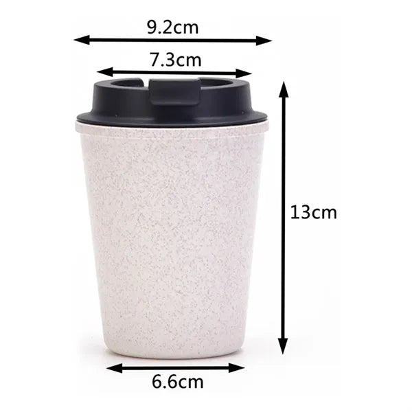 12oz. Portable Wheat Straw Coffee Cup