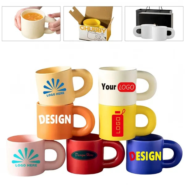 Large Ceramic Mug With Chunky Handle Free Shipping