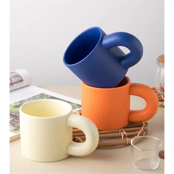 Large Ceramic Mug With Chunky Handle Free Shipping