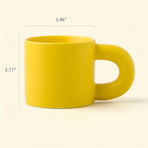 Large Ceramic Mug With Chunky Handle Free Shipping