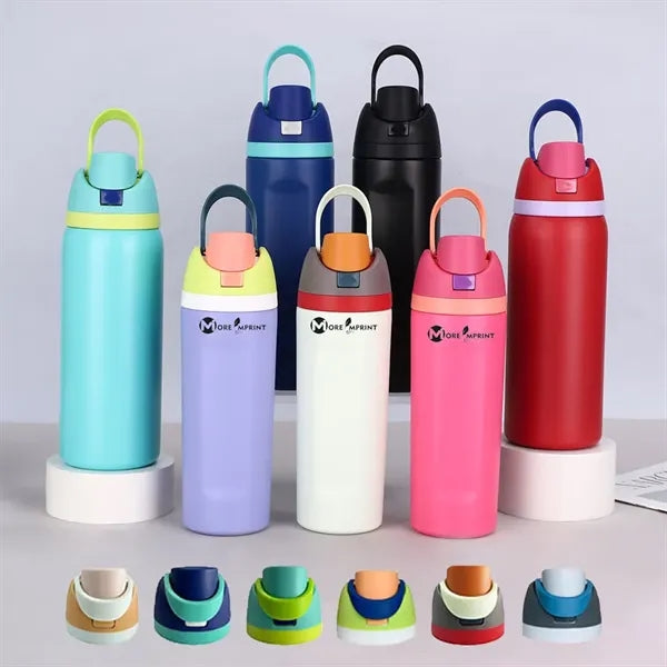 24oz/32oz Insulated Water Bottles with Replacement Lid