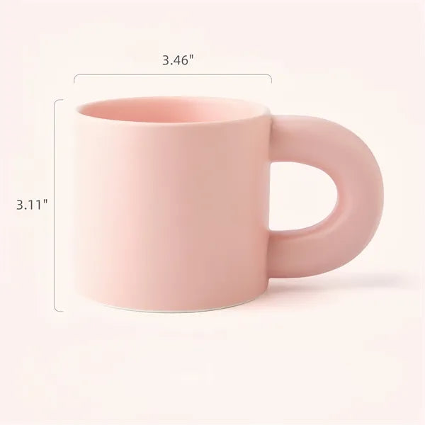Large Ceramic Mug With Chunky Handle Free Shipping