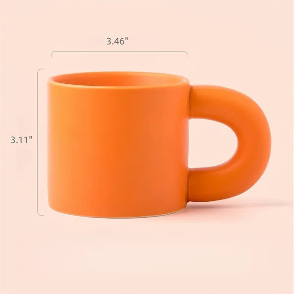 Large Ceramic Mug With Chunky Handle Free Shipping