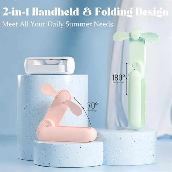 Rechargeable 2 in 1 Portable Handheld Fan