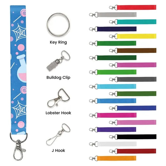 3/4" Full Color Sublimation Wrist Lanyard Keychain