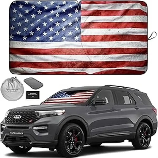Foldable Car Front Window Sunshade for Most Sedans SUV Truck