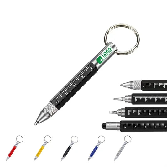 6 in 1 Multitool Key Ring Screwdriver Pen with Ruler