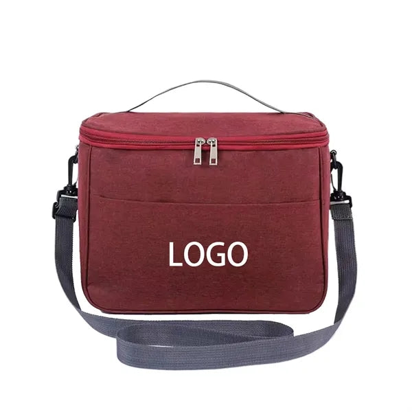 Insulated Lunch Bag with Zipper and Front Pocket