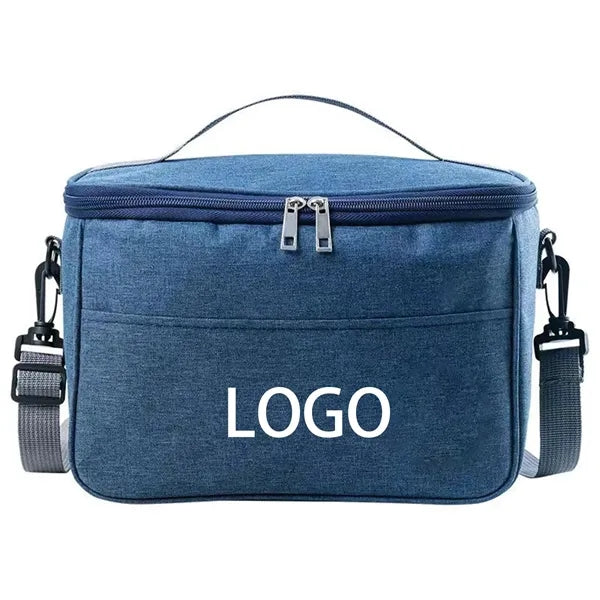 Insulated Lunch Bag with Zipper and Front Pocket