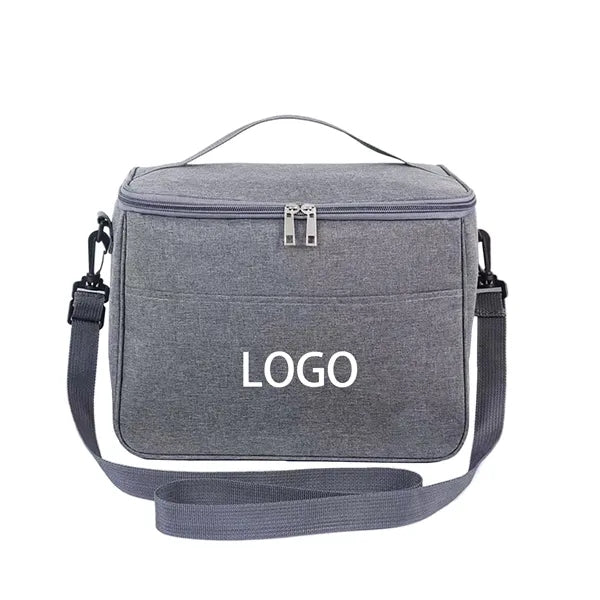 Insulated Lunch Bag with Zipper and Front Pocket
