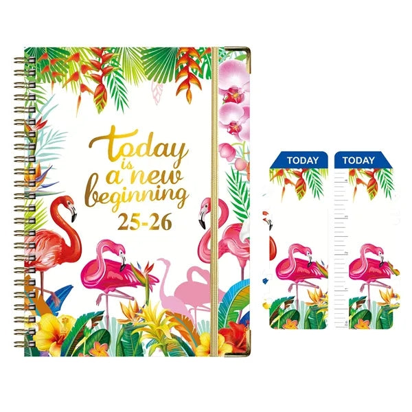English Notepad A5 Metal Spiral Notebook